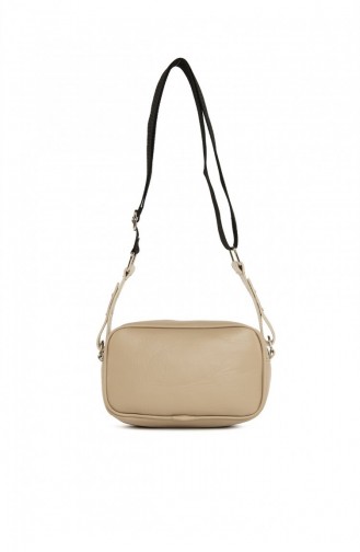 Bagmori Çift Cepli Mini Oval Çanta M000005387 Vizon
