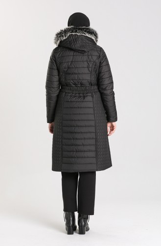 Arched quilted Coat 0912-04 Black 0912-04