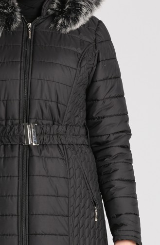 Arched quilted Coat 0912-04 Black 0912-04