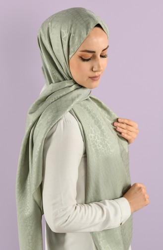 Düz Twill Jakar Şal 15246-11 Çağla Yeşili