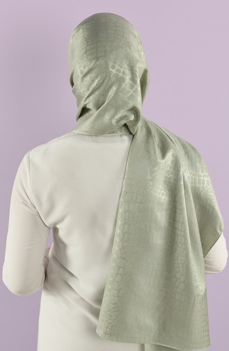 Düz Twill Jakar Şal 15246-11 Çağla Yeşili