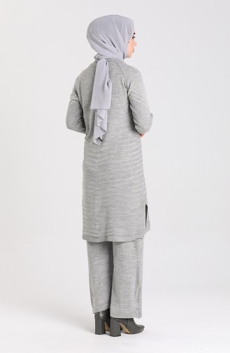 Knitwear Tunic Trousers Double Suit 12208-02 Gray 12208-02