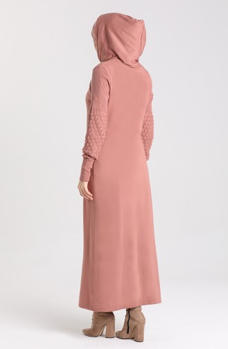 Robe Hijab Rose Pâle 2343-02