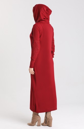 Robe Hijab Bordeaux 2343-04