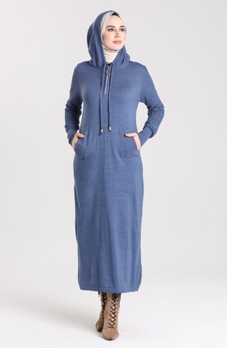 Robe Hijab Bleu Marine 2343-07