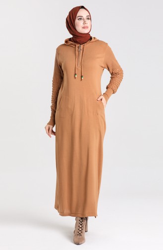 Robe Hijab Café au lait 2343-08