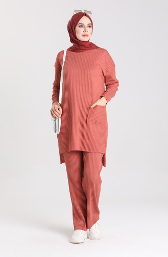 Asymmetric Pocket Tunic Trousers Double Suit 7731-01 Tile 7731-01