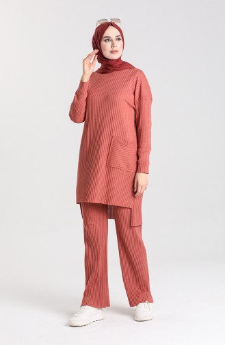 Asymmetric Pocket Tunic Trousers Double Suit 7731-01 Tile 7731-01