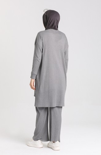 Asymmetric Pocket Tunic Trousers Double Suit 7731-07 Smoked 7731-07