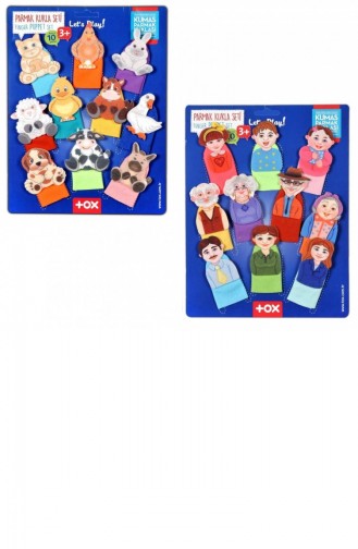 2 Set 20 Parça Tox Evcil Hayvanlar Ve Aile Bireyleri Parmak Kukla 77 2 75 2 T040300031