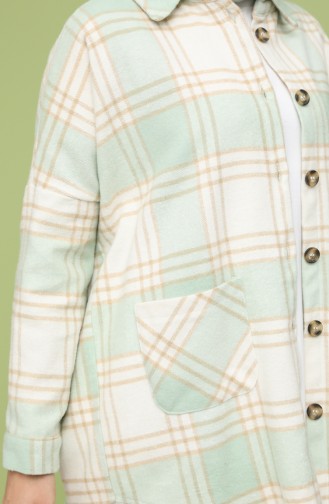 Kareli Oduncu Gömlek 1068A-02 Mint Yeşil