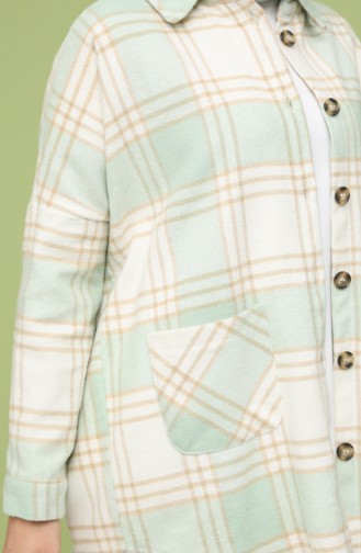 Mint green Overhemdblouse 1068A-02