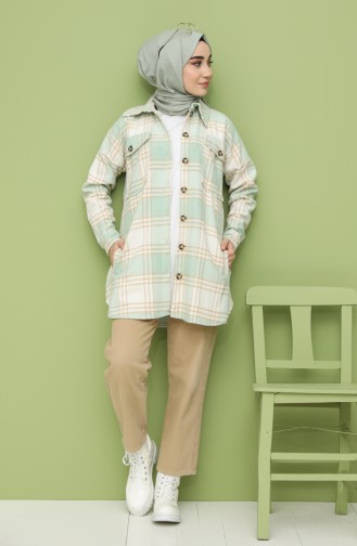 Cepli Oduncu Gömlek 5033A-02 Mint Yeşil