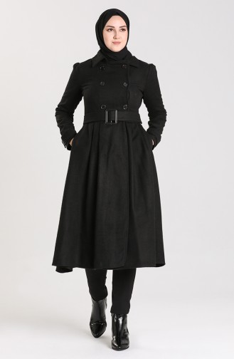 معطف طويل أسود 5183-03