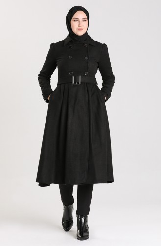 Stamp Coat with Belt 5183-03 Black 5183-03