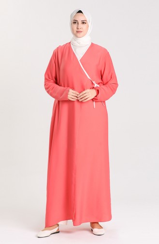 Side Tie Prayer Dress 8990-01 Coral 8990-01