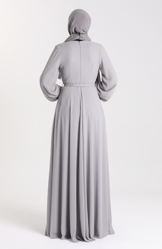 Grau Hijab-Abendkleider 5422-03