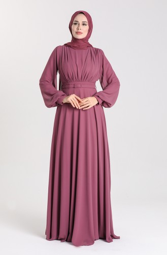 Dunkel-Rose Hijab-Abendkleider 5422-06