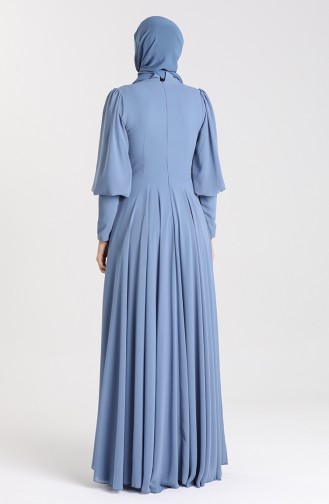 Indigo Hijab-Abendkleider 5381-03
