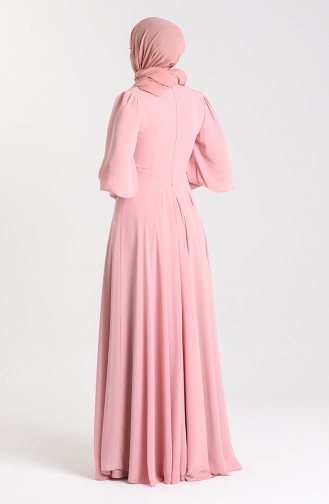 Beige-Rose Hijab-Abendkleider 5381-06