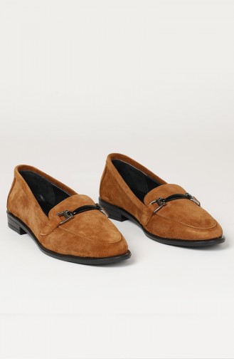 Tobacco Brown Woman Flat Shoe 1794-01