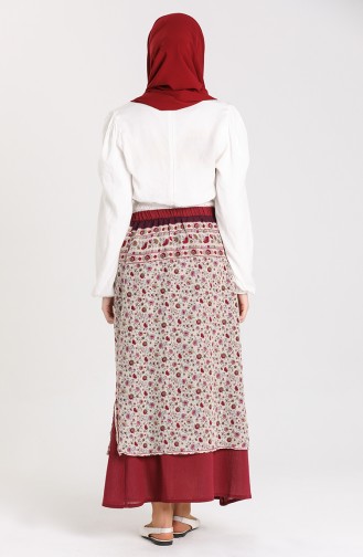 Claret Red Skirt 2323-01