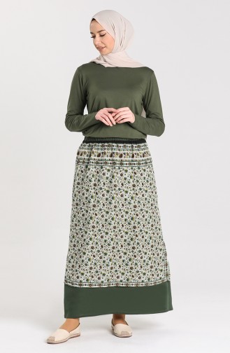 Khaki Skirt 2323-02