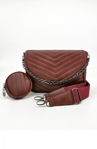 Claret red Shoulder Bag 3568-17