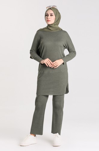 Tunik Pantolon İkili Takım 7732-02 Haki