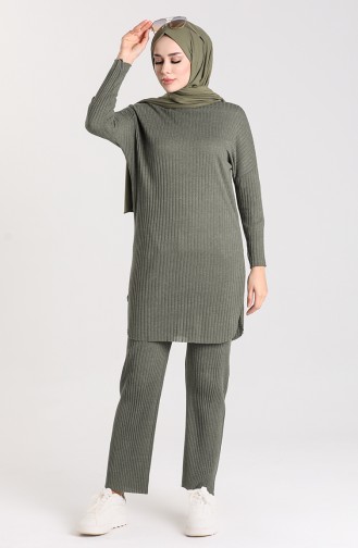 Tunik Pantolon İkili Takım 7732-02 Haki