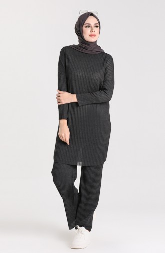 Tunik Pantolon İkili Takım 7732-04 Antrasit