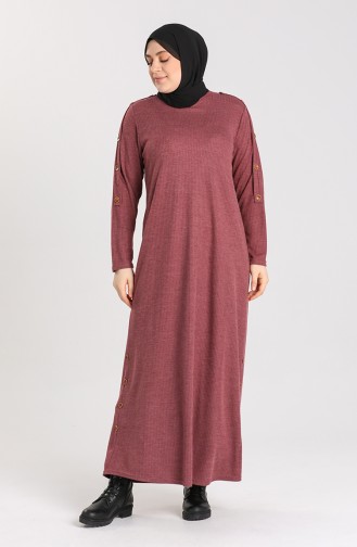 Beige-Rose Hijab Kleider 4881-01