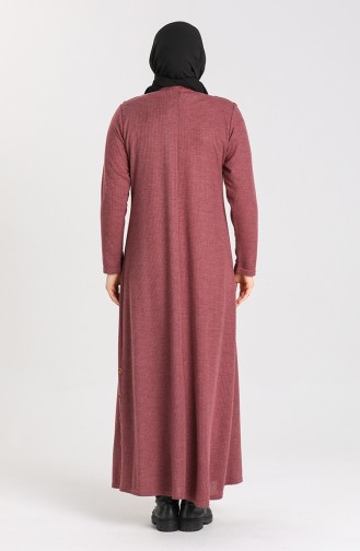 Beige-Rose Hijab Kleider 4881-01