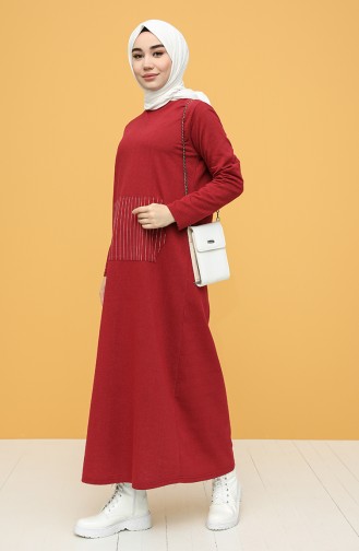 Robe Hijab Bordeaux 6000-03