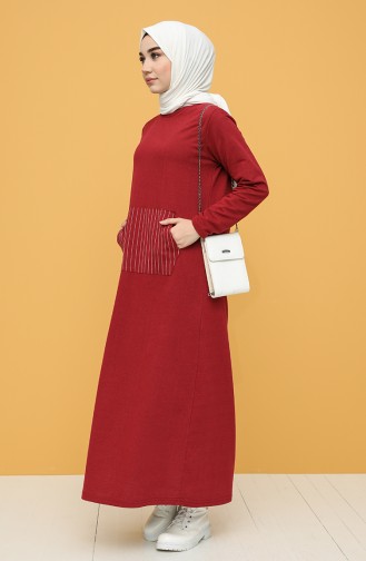 Robe Hijab Bordeaux 6000-03