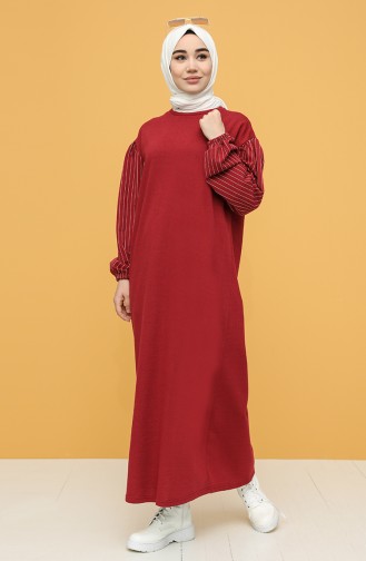 Robe Hijab Bordeaux 6002-03