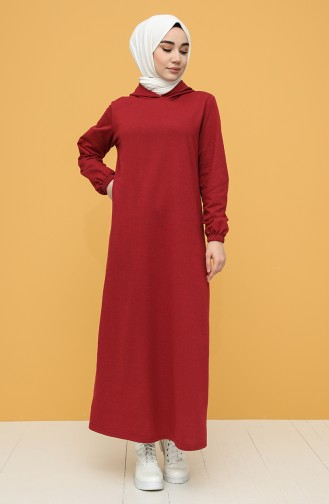 Claret red İslamitische Jurk 6003-03