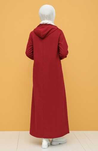 Claret red İslamitische Jurk 6003-03