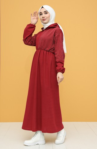 Robe Hijab Bordeaux 6004-03