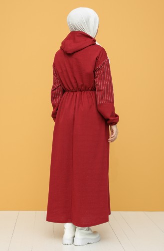 Robe Hijab Bordeaux 6004-03