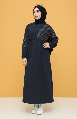 Robe Hijab Bleu Marine 6004-04