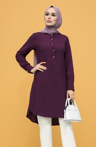 Asymmetric Tunic 12006-03 Purple 12006-03