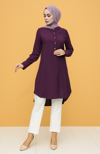 Asymmetric Tunic 12006-03 Purple 12006-03