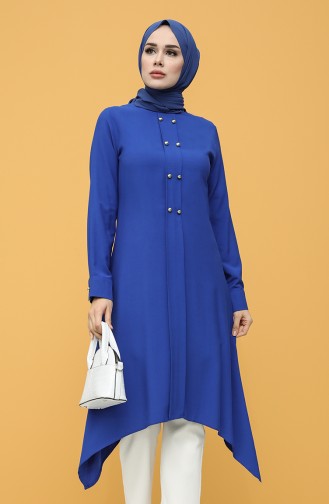 Buttoned Tunic 12150-06 Saxe Blue 12150-06