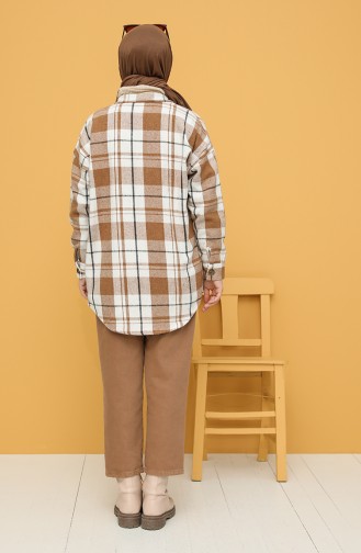 Beige Overhemdblouse 0125-03