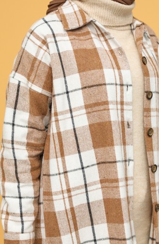 Beige Overhemdblouse 0125-03