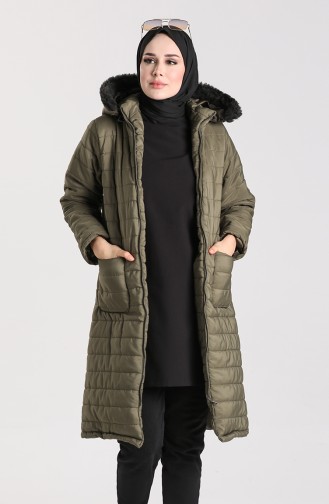 Khaki Winter Coat 1052E-06