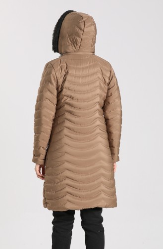 Zippered quilted Coat 1065-01 Mink 1065-01