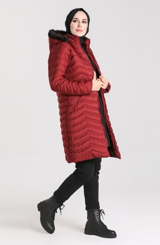 معطف أحمر كلاريت 1065-03