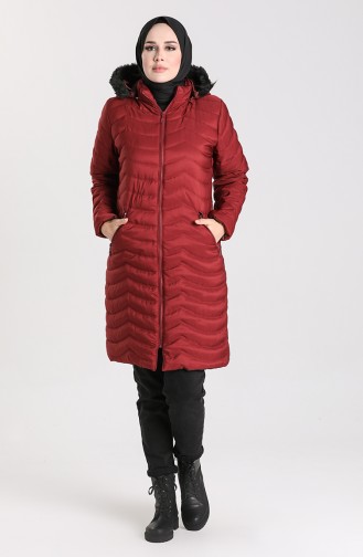 Claret Red Winter Coat 1065-03